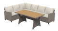 Loungesett 3 deler teak/natur - Sunlife